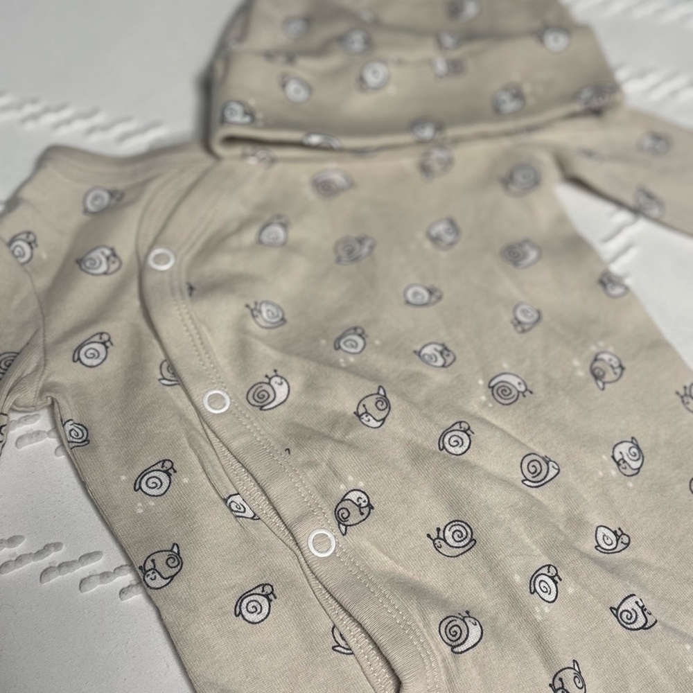 Joe Fresh Beige Snail Print Kids Pajamas